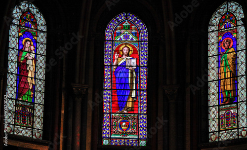 Stained Glass in Church of Saint Germain des Pres in Paris