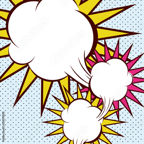 Retro bubble icon. Communication cartoon vintage and comic theme. Colorful design. Vector illustration