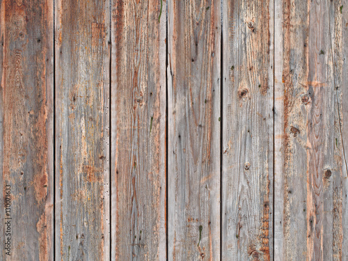 Old rough rotten wood planks background, grain wooden texture