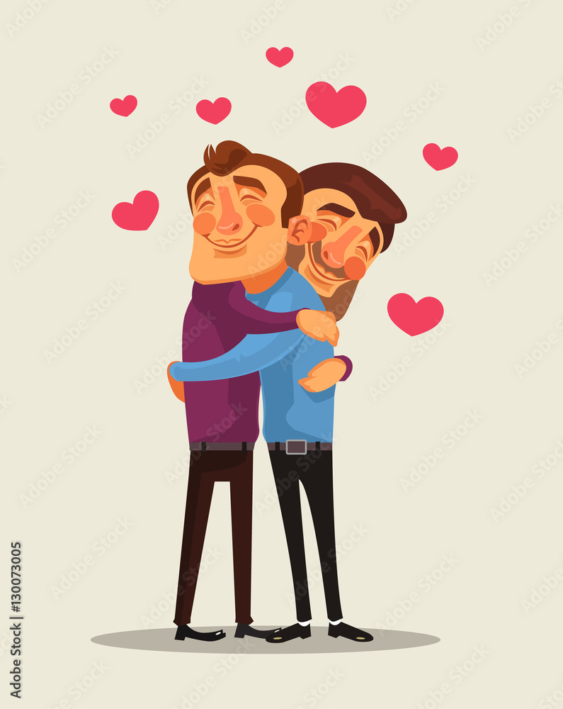 Gay Couple Characters Vector Flat Cartoon Illustration Stock Vector Adobe Stock 5397