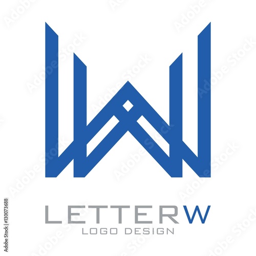 Letter W Logo Line Simple