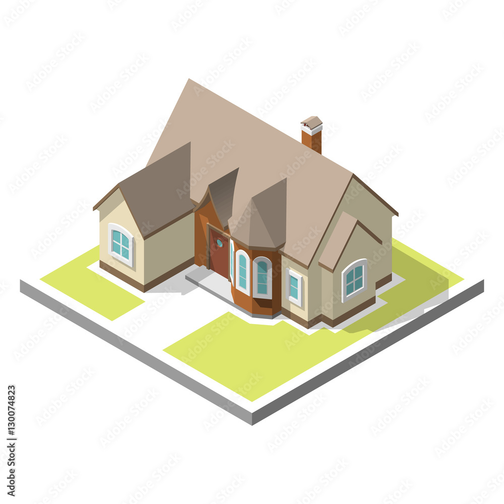 isometric image of a private house isometric image of a private house