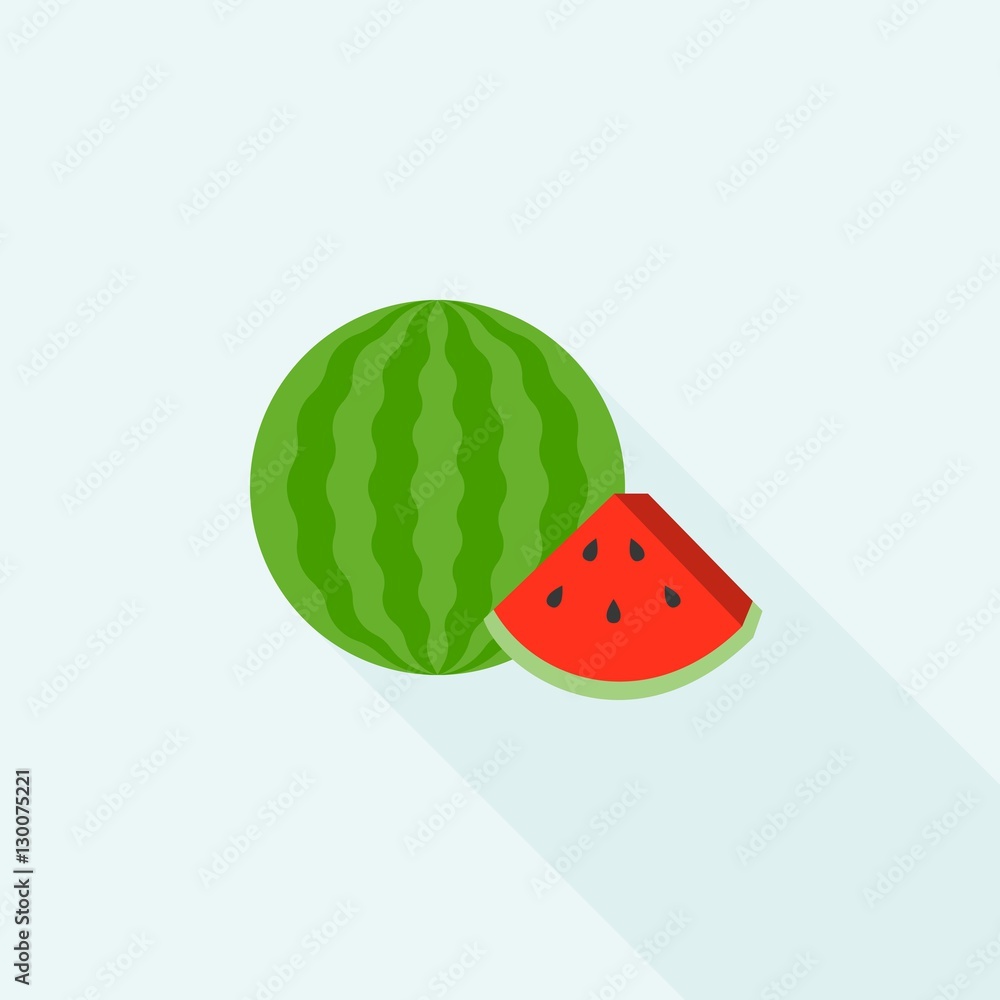 Watermelon icon, flat design Watermelon icon, flat design