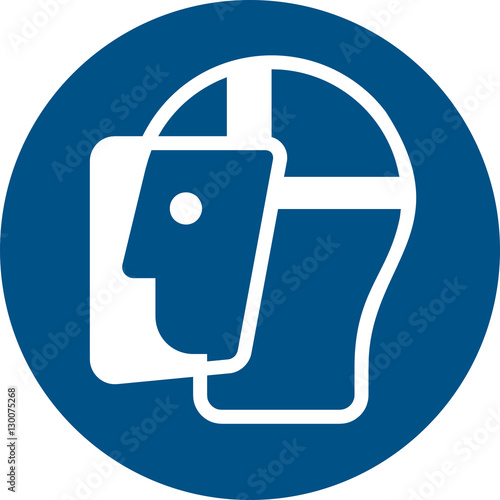 ISO 7010 M013 Wear a face shield