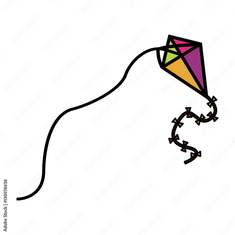 Kite toy icon. Game season wind fun sky theme. Isolated design. Vector illustration Kite toy icon. Game season wind fun sky theme. Isolated design. Vector illustration