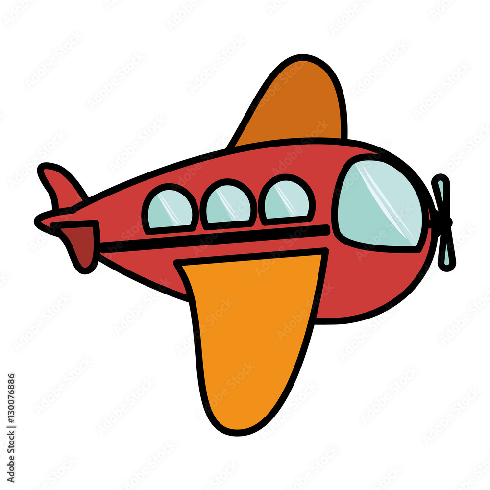 Toy airplane icon. Childhood play fun cartoon and game theme. Isolated  design. Vector illustration Stock Vector | Adobe Stock