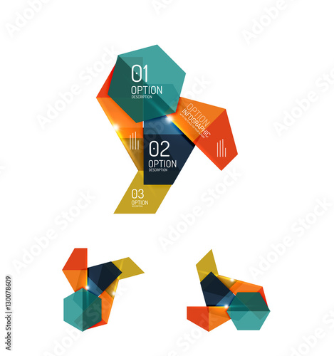 Free Download Abstract paper geometric infographic templates - GFXLoad