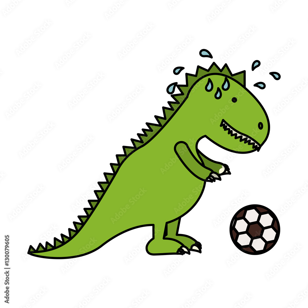 Fototapeta premium Toy dinosaur icon. Childhood play fun cartoon and game theme. Isolated design. Vector illustration
