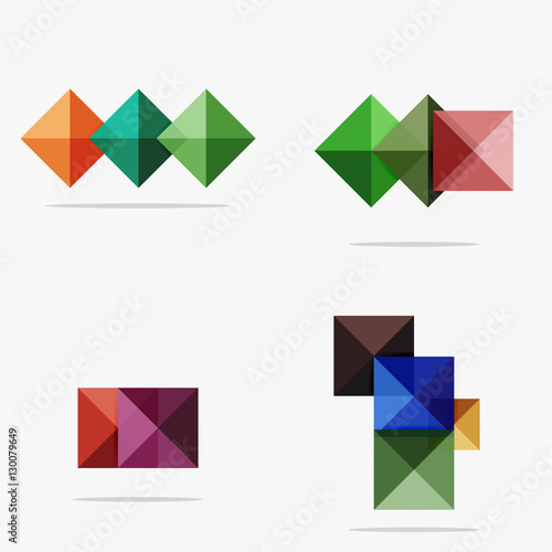 Vector blank abstract squares background