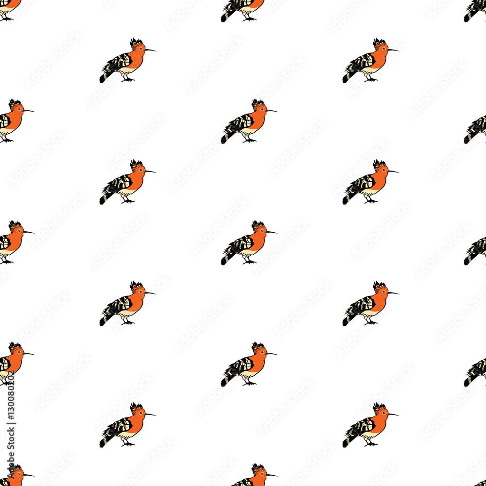 Birds collection Hoopoe Colorful seamless pattern Birds collection Hoopoe Colorful seamless pattern