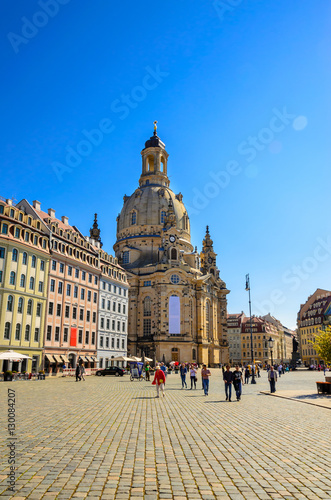 Famous Church Frauenkirche in Dresden, Saxony, Germany