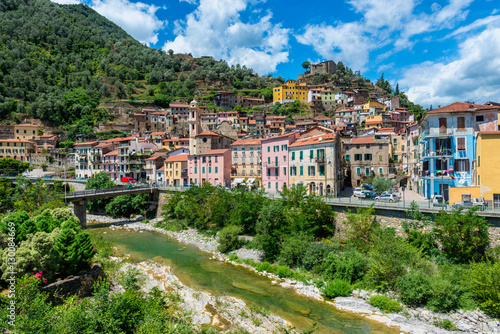 Obraz na płótnie Village of Badalucco, Liguria in Northwestern Italy. w salonie