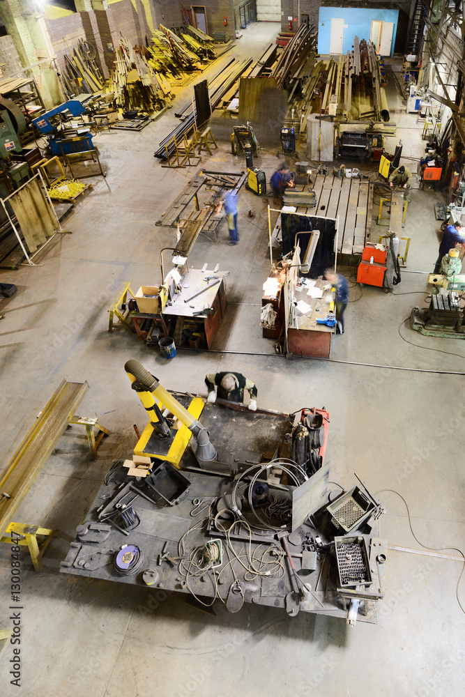 Obraz premium Workshop on production of handling removable devices.