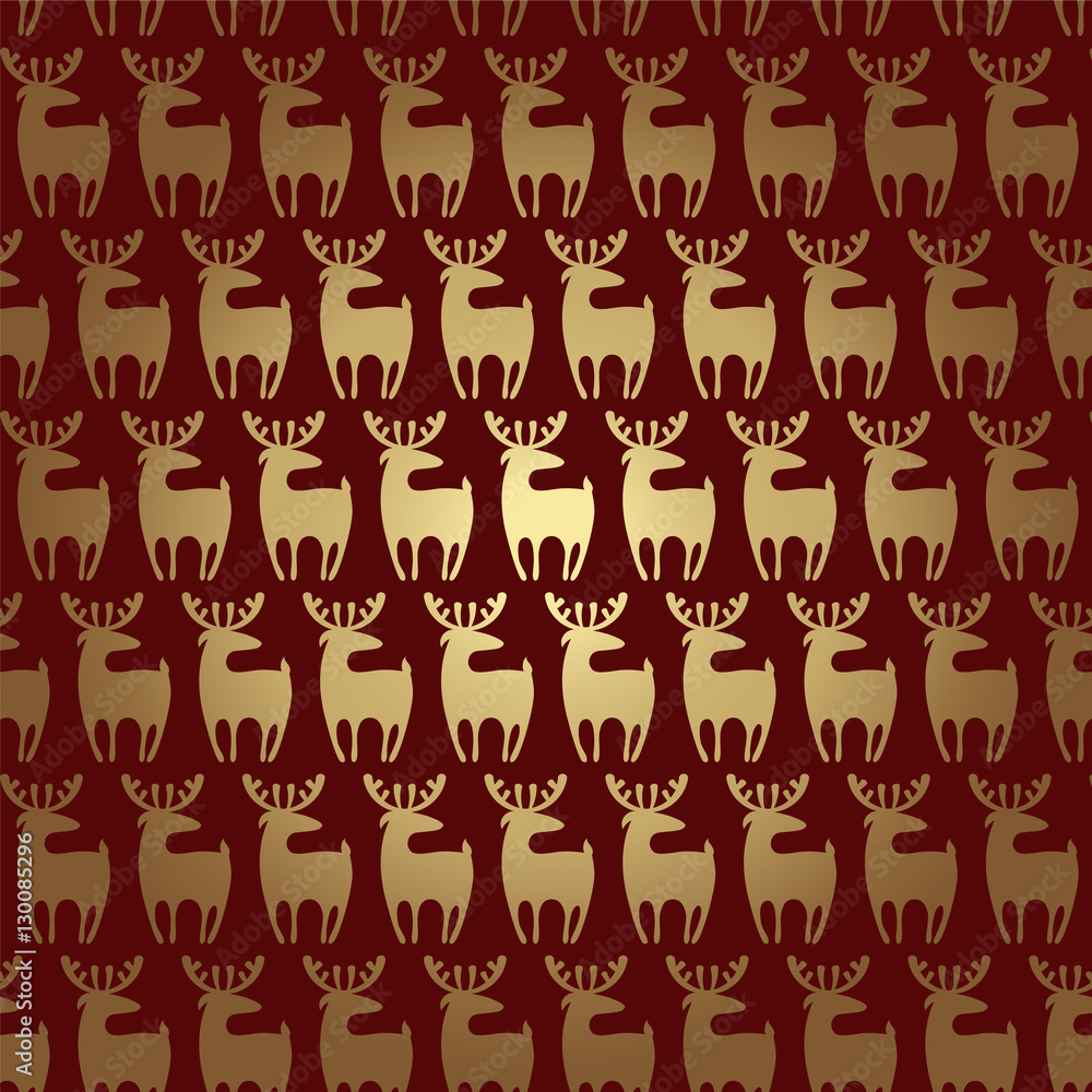 Vector Christmas background with deers