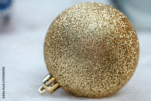 Golden christmas ball  closeup