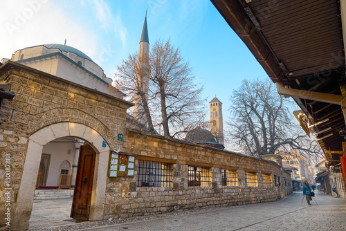 Gazi Husrev-beg Mosque at the centrer of Sarajevo photo