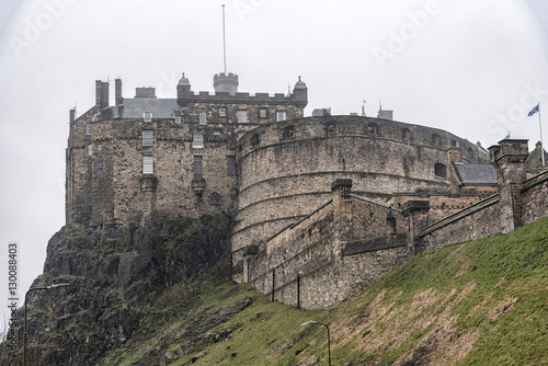 Edinburgh Castle in the Misty Rain photo