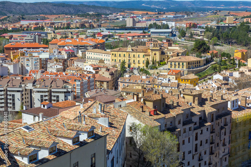 Aerial view of the monumental city of Cuenca, Spain