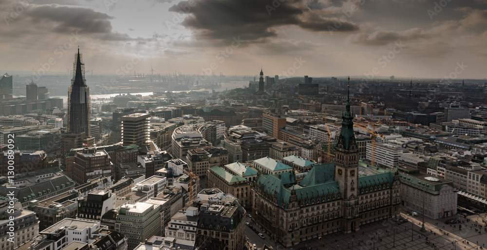 Naklejka premium Hamburg von Oben