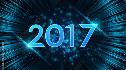2017 numbers design. Vector background.