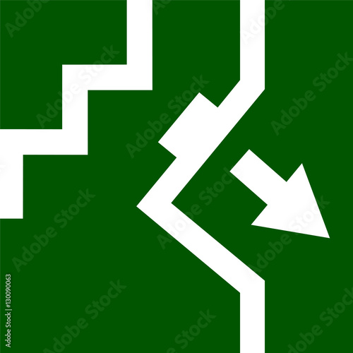 Sign garbage chute Stencil for the drawing on the wall