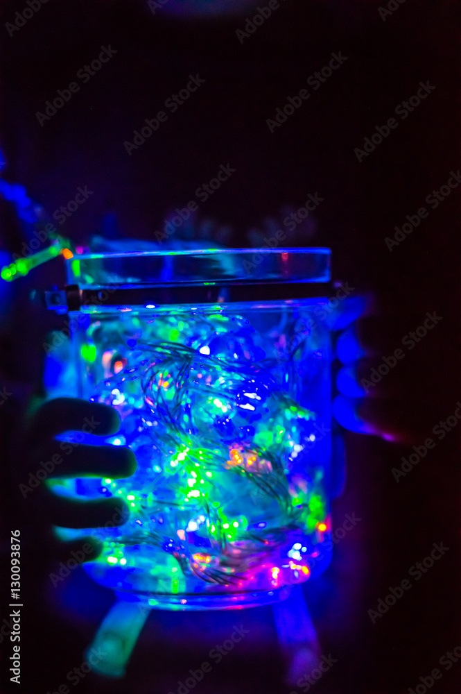 Obraz premium Chrisrmas garlands light