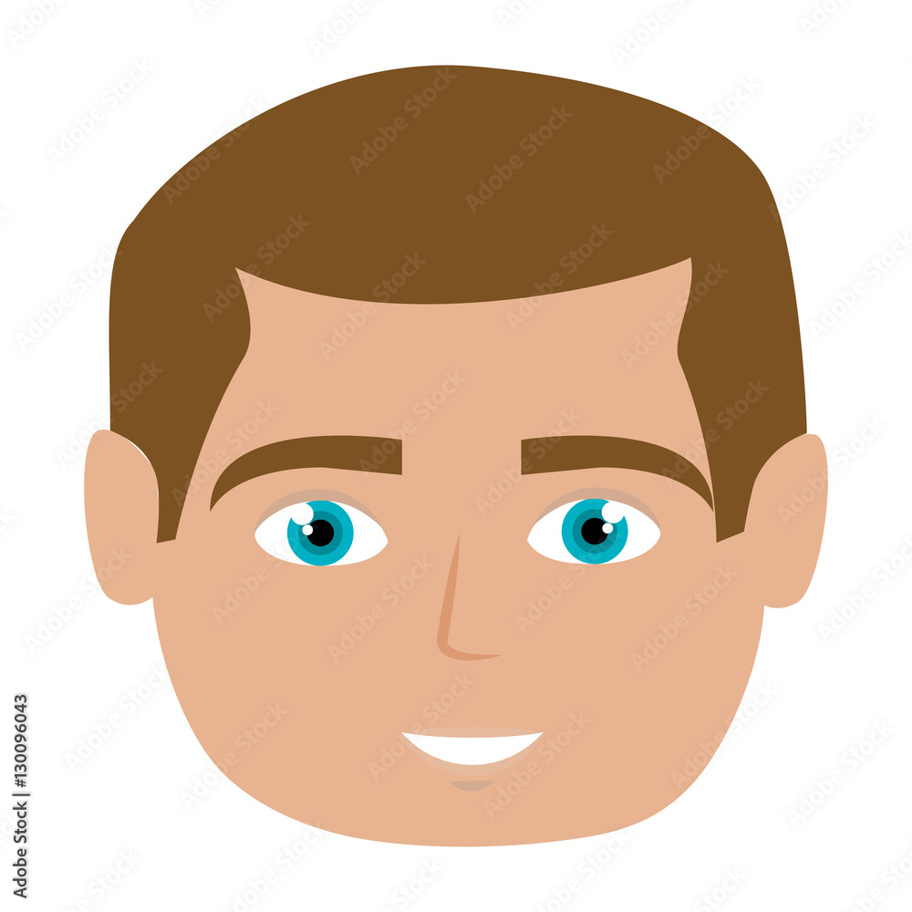 head young man isolated icon vector illustration design head young man isolated icon vector illustration design