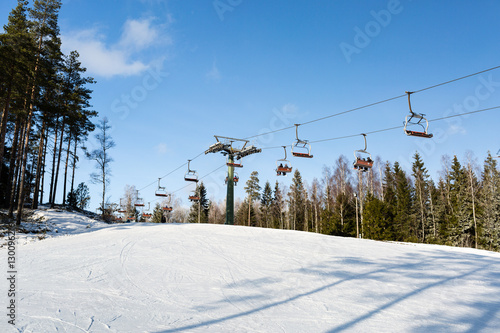 Chairlift at small ski resort
