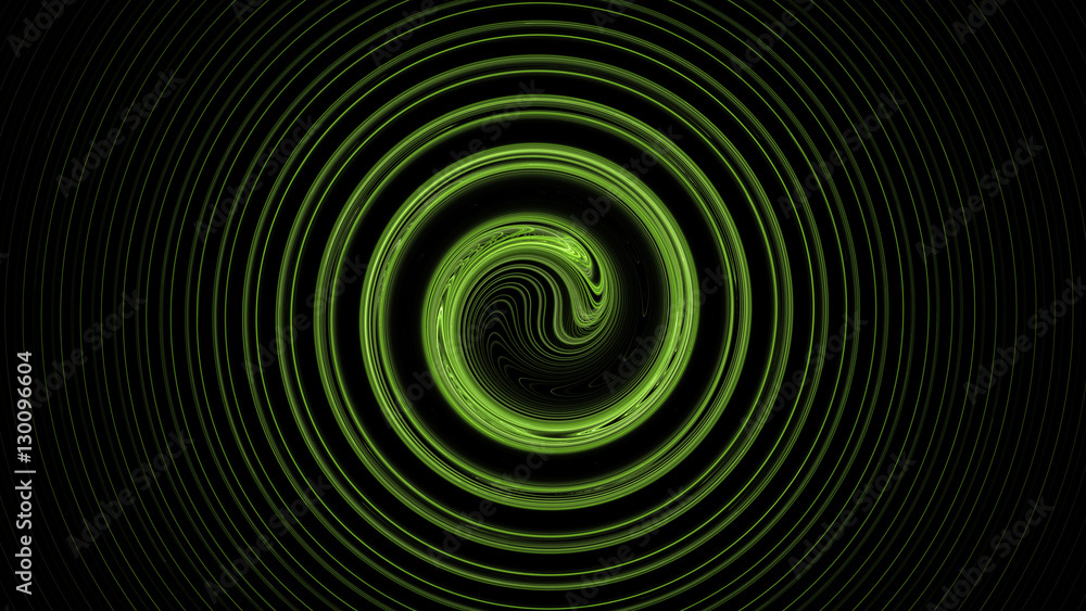 Green spiral abstract background with galaxy glow Green spiral abstract background with galaxy glow