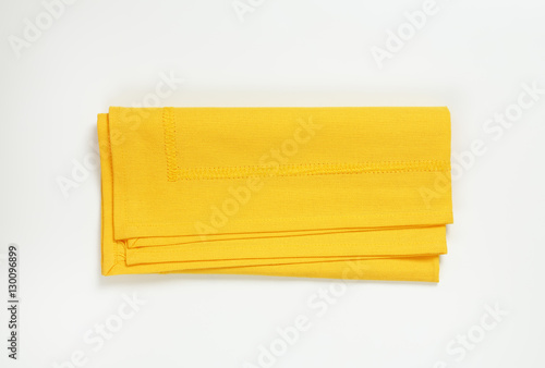 yellow cloth place mat
