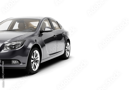 CG 3d render of generic luxury sport car isolated on a white background. Graphic illustration