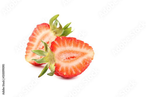 Strawberries isolated on a white background