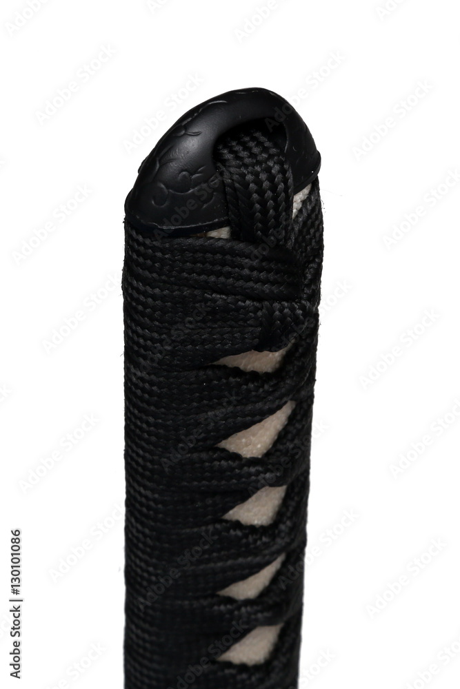 Tsuka : handle of Japanese sword on white background