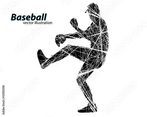 silhouette of a baseball player
