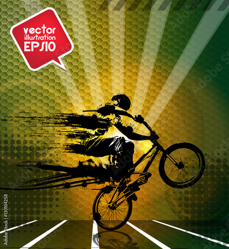Bmx rider. Sport vector