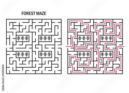 Vector labyrinth. Maze / Labyrint with entry and exit.