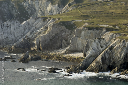 Cliffs near Ashleam, Achill Island, County Mayo, Connacht, Republic of Ireland photo