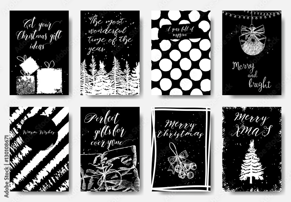 Set of christmas brochures templates. Vector. Set of christmas brochures templates. Vector.