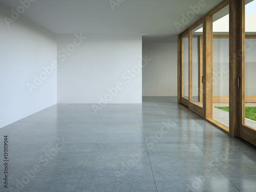 Interior empty room 3D rendering