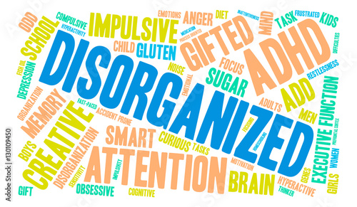 Disorganized ADHD Word Cloud