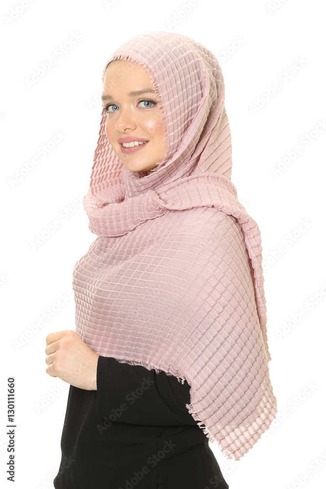 young elegant muslim women wear scarf young elegant muslim women wear scarf