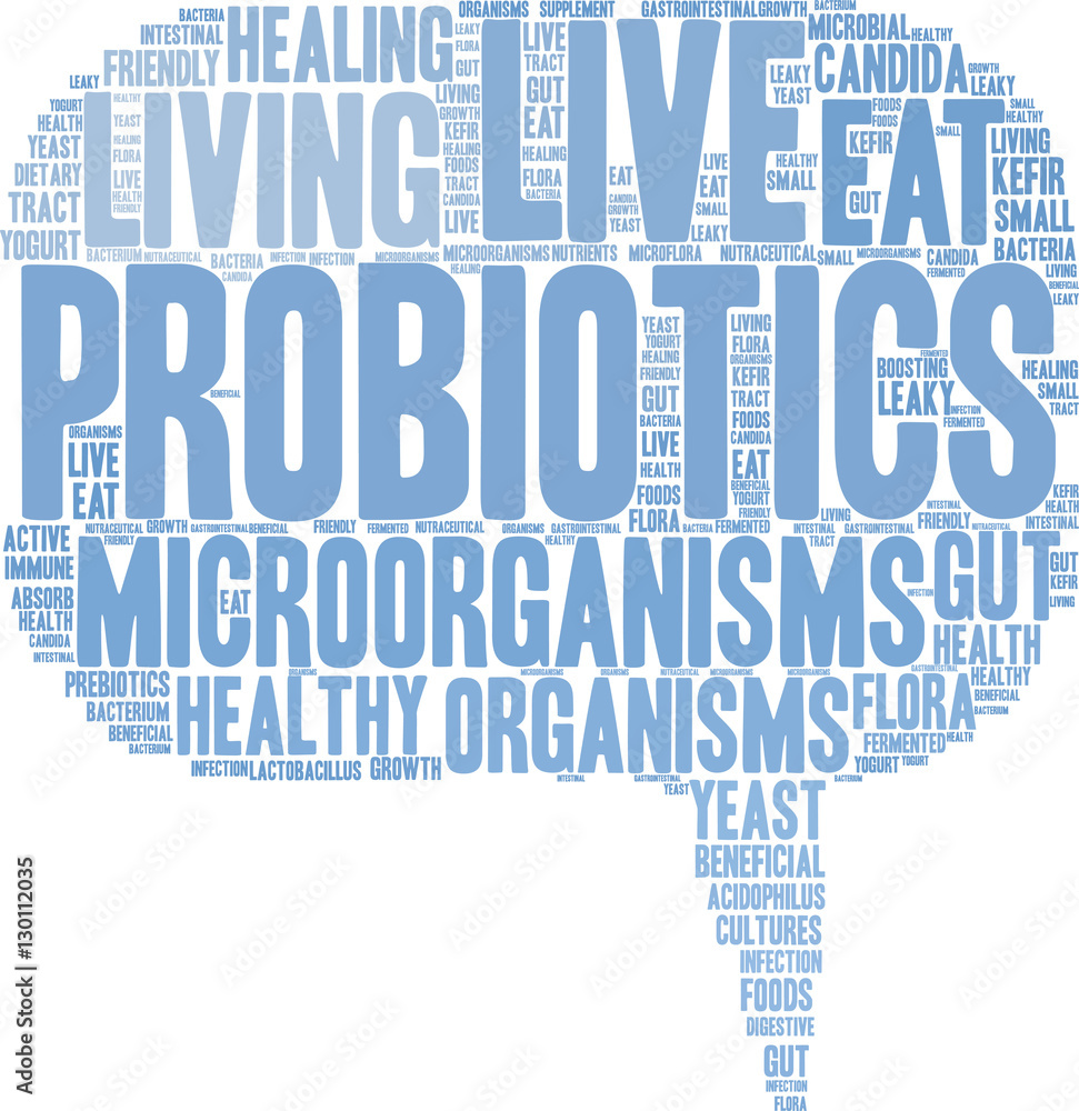 Obraz premium Probiotics Word Cloud