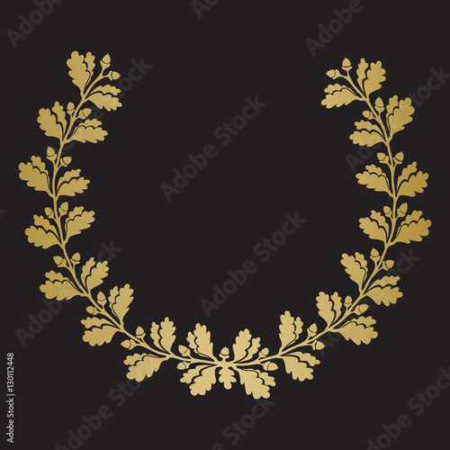 Silhouette oak wreath
