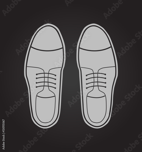 Classic men's shoes. Vector illustration
