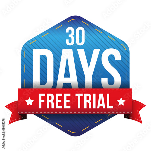 Thirty days free trial vector