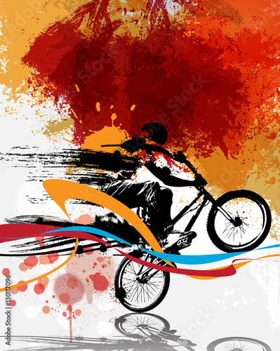 Bmx rider. Sport vector