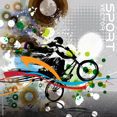 Bmx rider. Sport vector