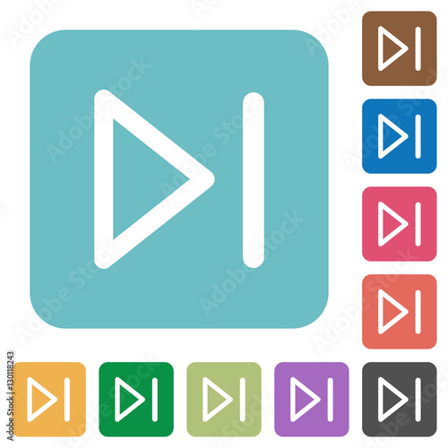 Media next square flat icons
