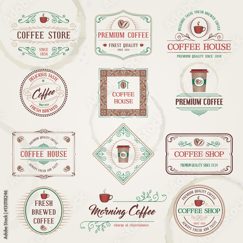 Retro Coffee Labels