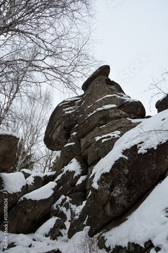 Tserkovka rock at the Belokurikha, Russia photo